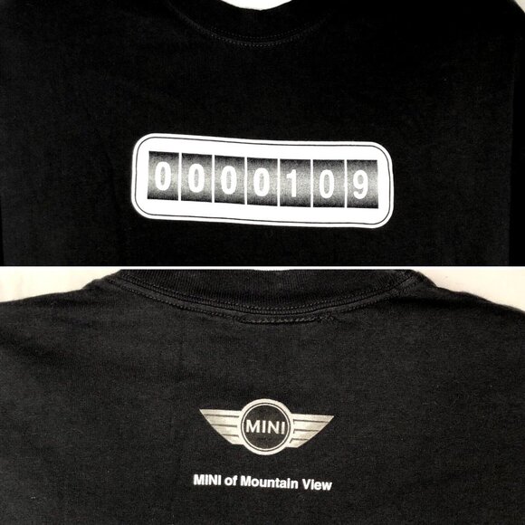 Mini Cooper Mt View 0000109 Speedometer T-Shirt size XL Mens Silicon Valley NCal